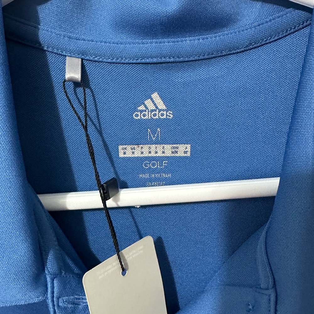 Adidas Blue Polo golf Shirt - size medium - new with tags - Picture 2 of 2